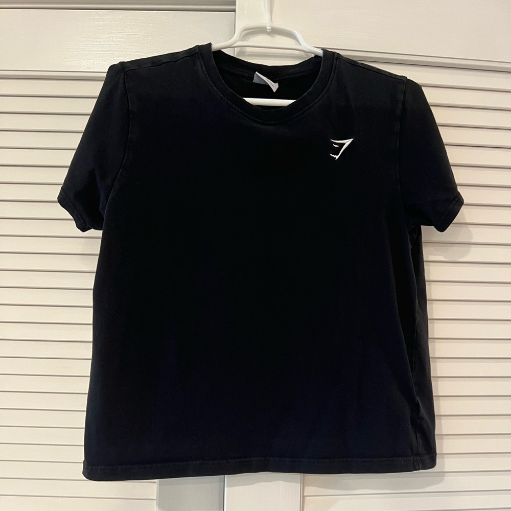 Gymshark Black Tee with Logo